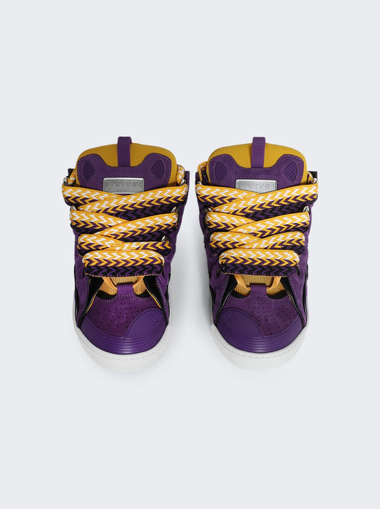 LANVIN CURB PURPLE AND YELLOW SNEAKERS