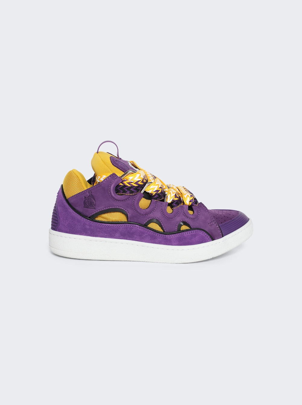 LANVIN CURB PURPLE AND YELLOW SNEAKERS