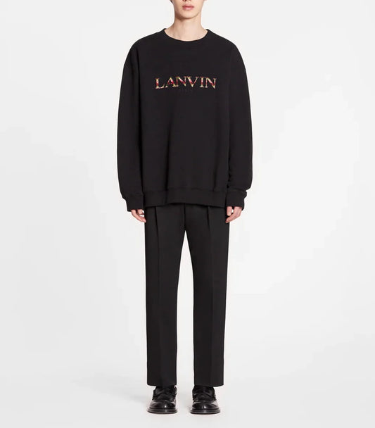 LANVIN OVERSIZED EMBROIDERED SWEATSHIRT