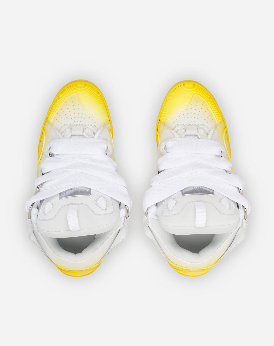 LANVIN YELLOW CURB OMBRE SNEAKERS