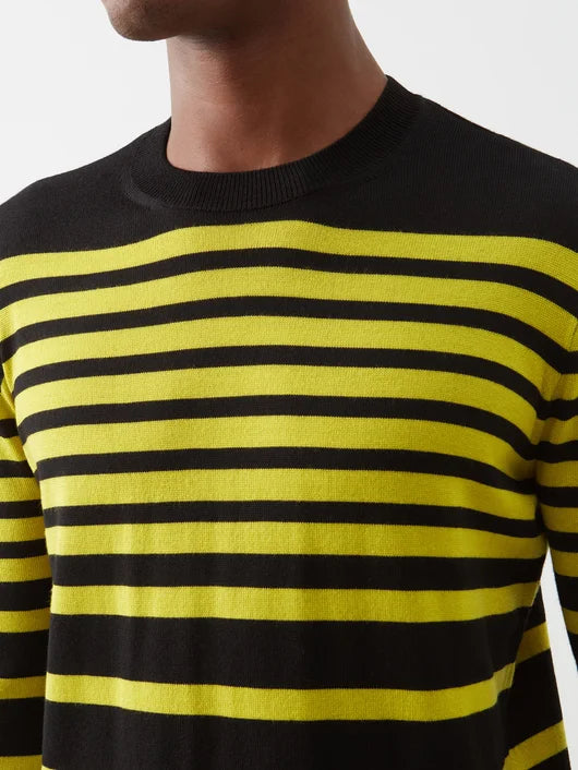 LOEWE GLOVE-SLEEVED STRIPED WOOL SWEATER