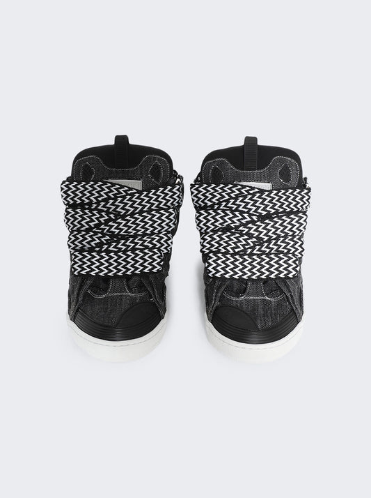 LANVIN DENIM CURB SNEAKERS