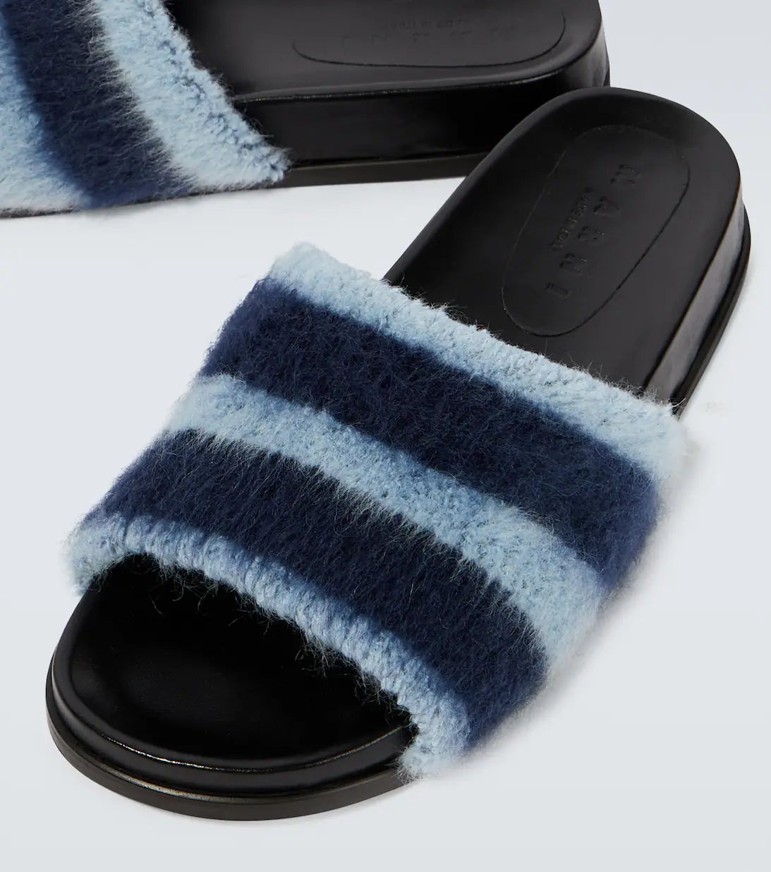 MARNI FUSSBETT STRIPED SLIDES