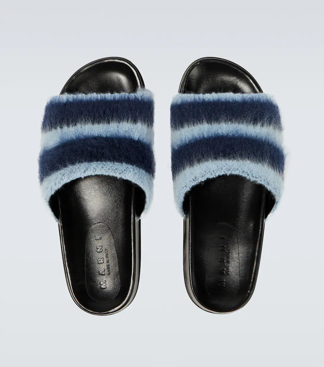 MARNI FUSSBETT STRIPED SLIDES