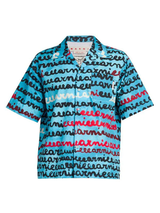 MARNI LOGO HANDWRITING SHORT SLEEVE SHIRT