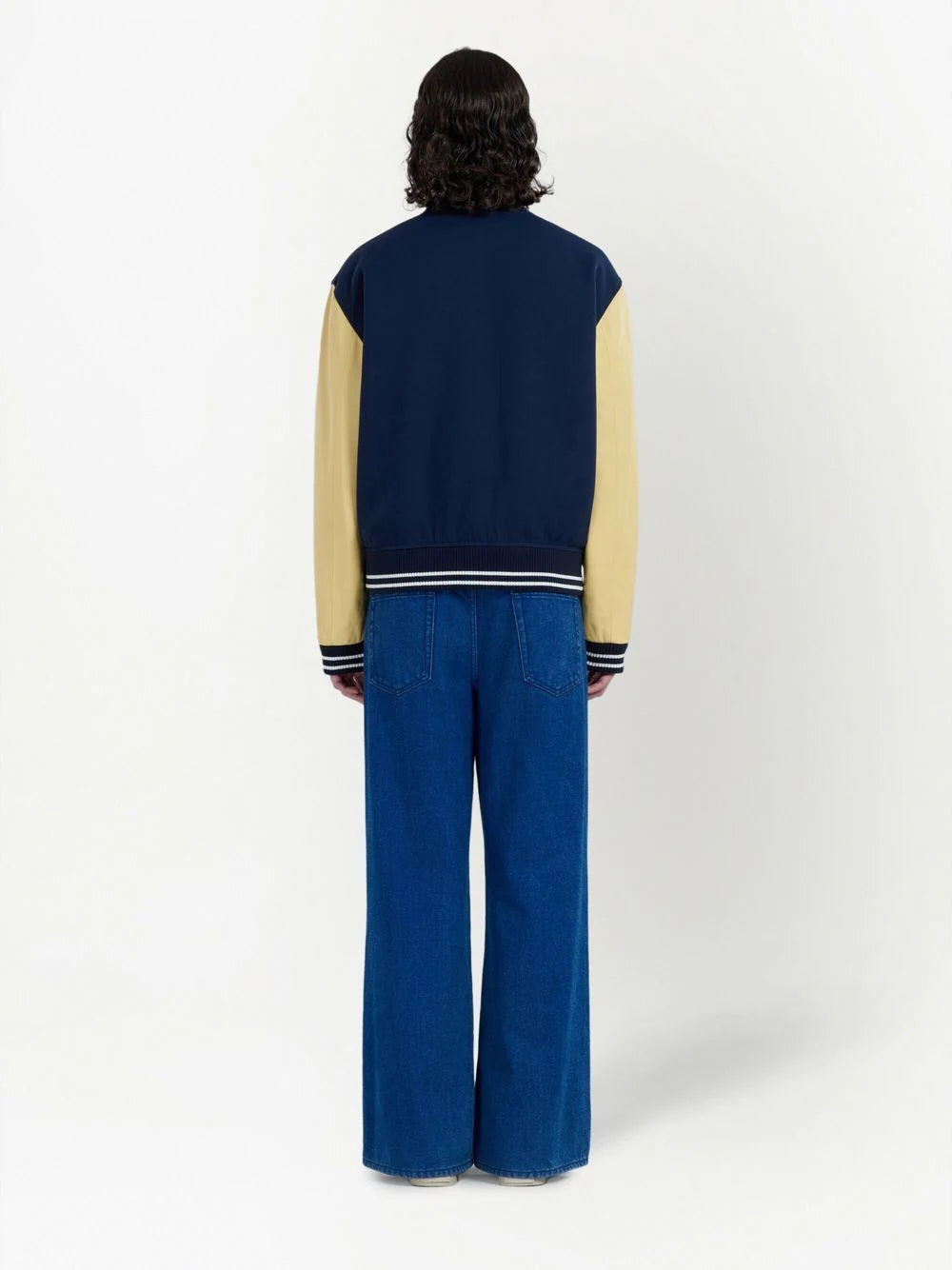 Marni Leather and Knitted Varsity Jacket