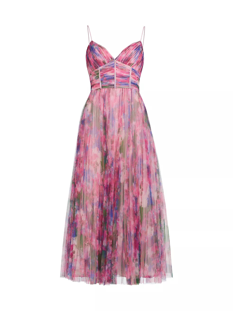 ML MONIQUE LHUILLIER TULLE MIDI-DRESS