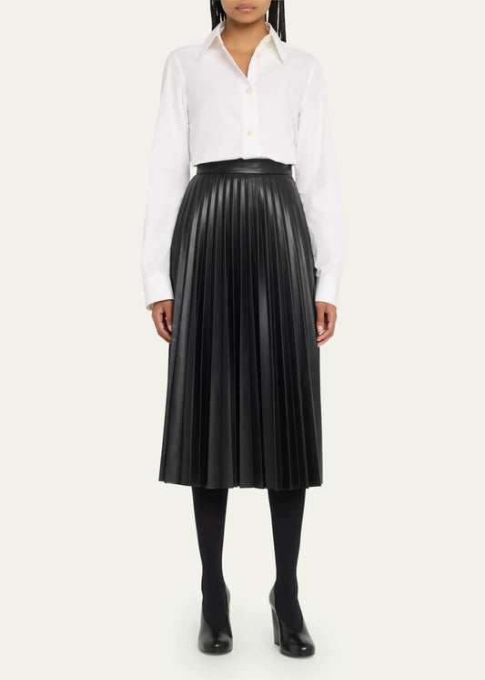 MM6 MAISON MARGIELA FAUX LEATHER MIDI SKIRT