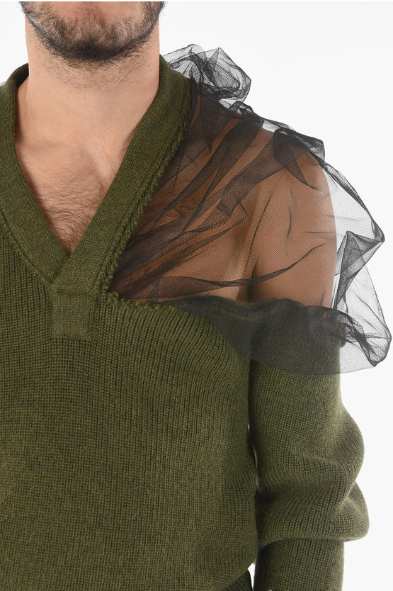 MAISON MARGIELA WOOL MESH SWEATER