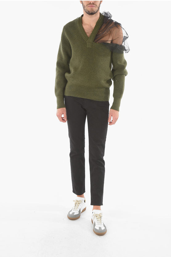 MAISON MARGIELA WOOL MESH SWEATER