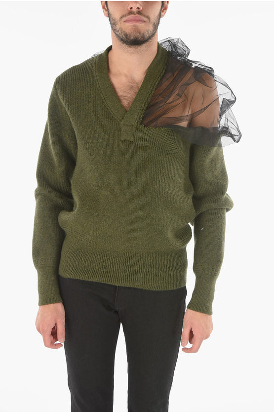 MAISON MARGIELA WOOL MESH SWEATER