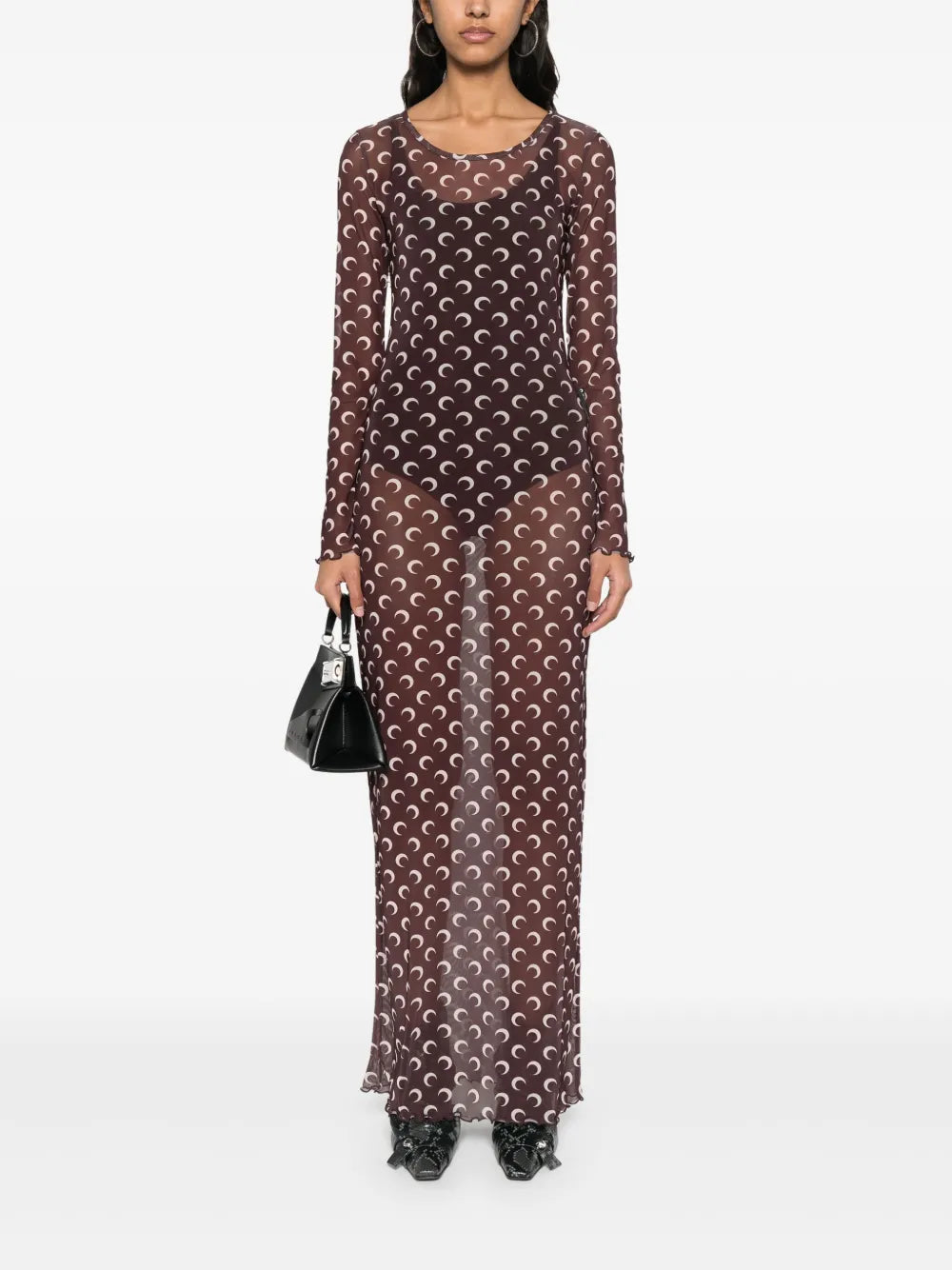 ワンピース MARINE SERRE DRESS (WDR287ARJER0018) Marine Serre Outlet: Dress woman - Black | Marine Serre