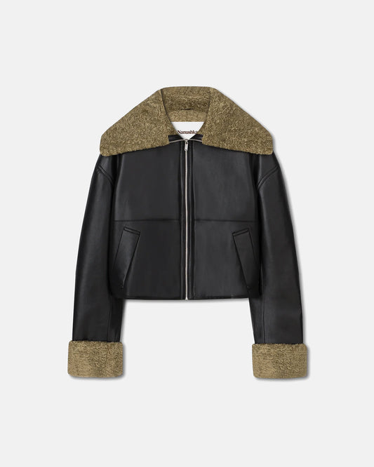 NANUSHKA VERONA FAUX SHEARLING JACKET