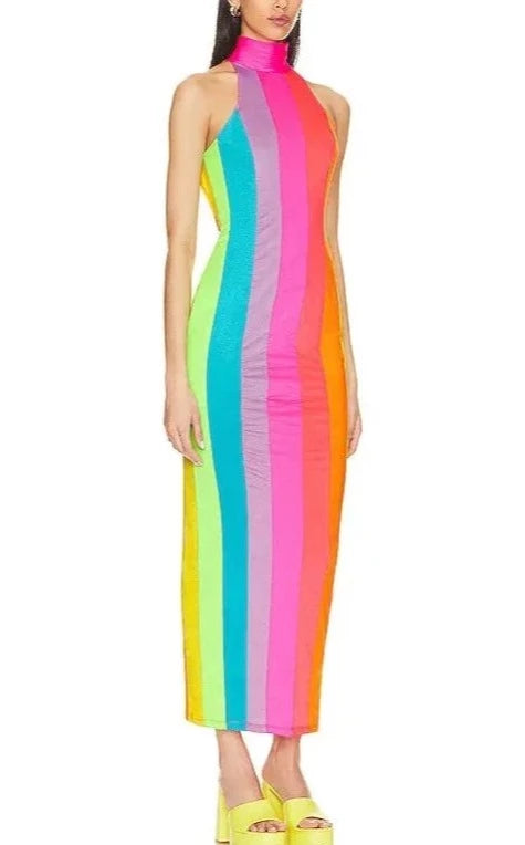 NEW ARRIVALS BY ILKYAZ OZEL MULTICOLOR MAXI DRESS
