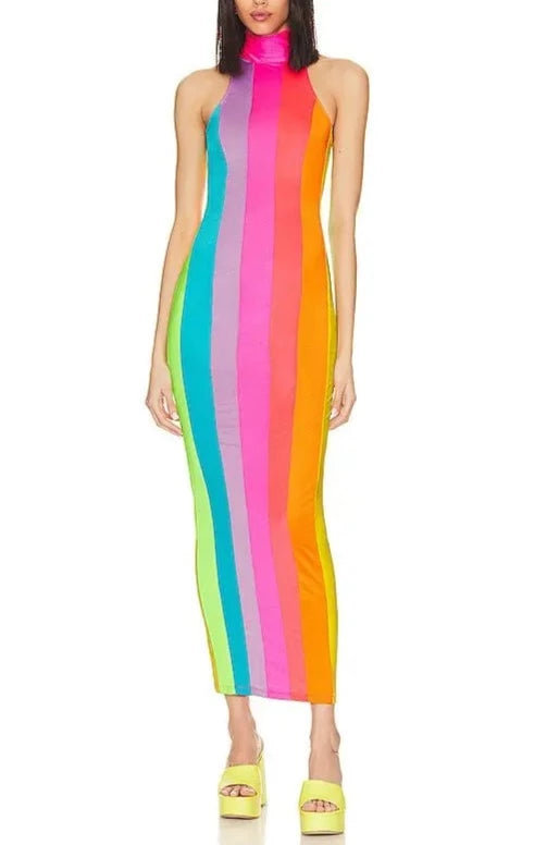 NEW ARRIVALS BY ILKYAZ OZEL MULTICOLOR MAXI DRESS
