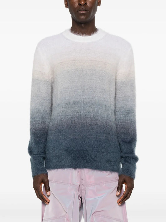 OFF-WHITE MOHAIR GRADIENT ARROWS LOGO SWEATER