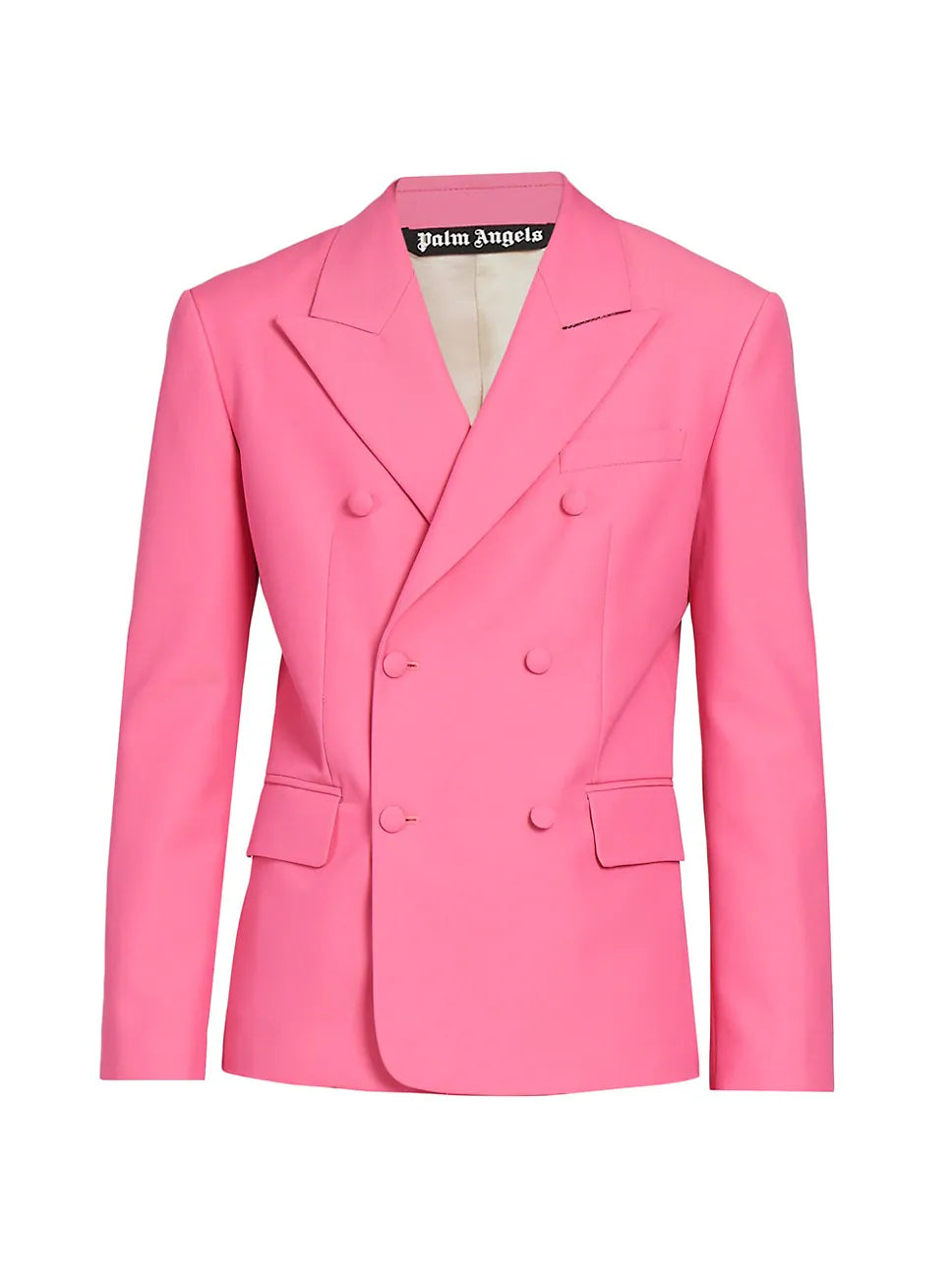 PALM ANGELS PINK DOUBLE BREASTED BLAZER