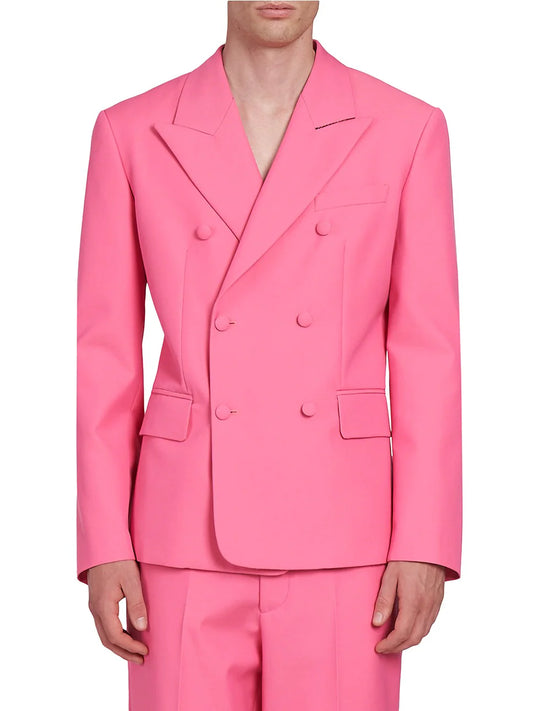 PALM ANGELS PINK DOUBLE BREASTED SUIT