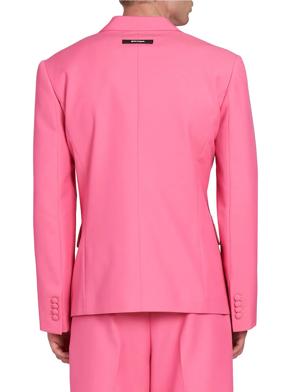 PALM ANGELS PINK DOUBLE BREASTED BLAZER