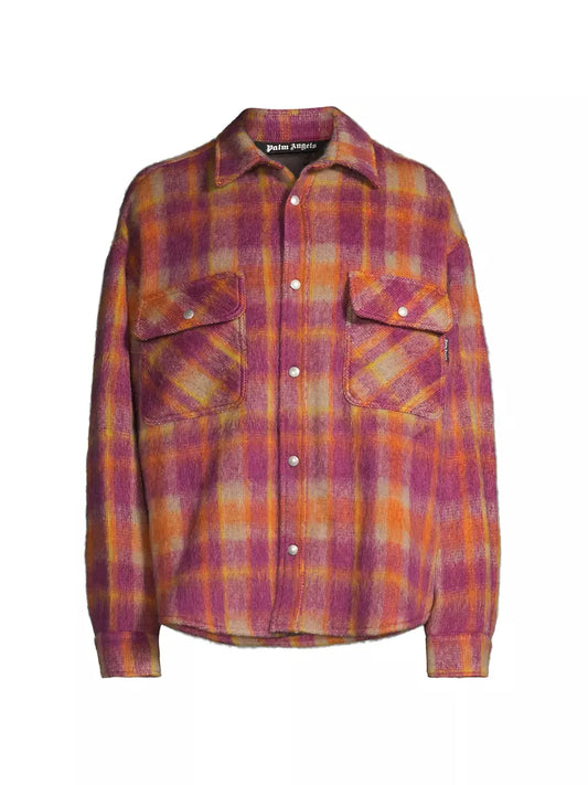 PALM ANGELS PLAID SHIRT JACKET