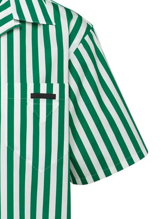 PRADA STRIPED SHORT SLEEVED SHIRT