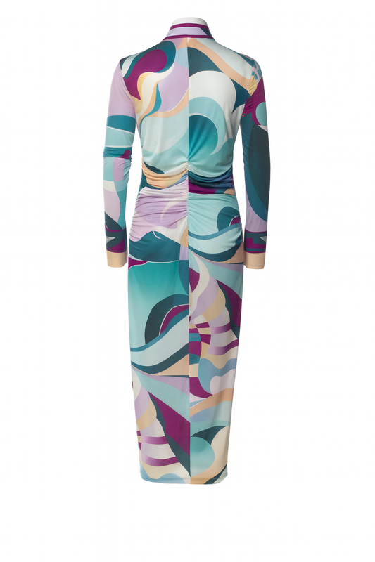 PUCCI PRINT SILK SHIRT DRESS