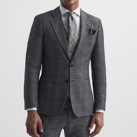 REISS BABBINGTON CHECK BLAZER