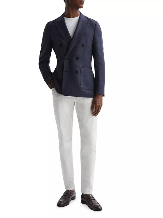 REISS WOOL-BLEND DOUBLE-BREASTED BLAZER