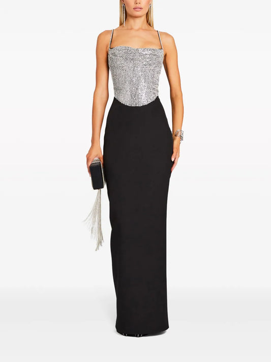RETROFETE JAZLYN CRYSTAL-EMBELLISHED MAXI DRESS