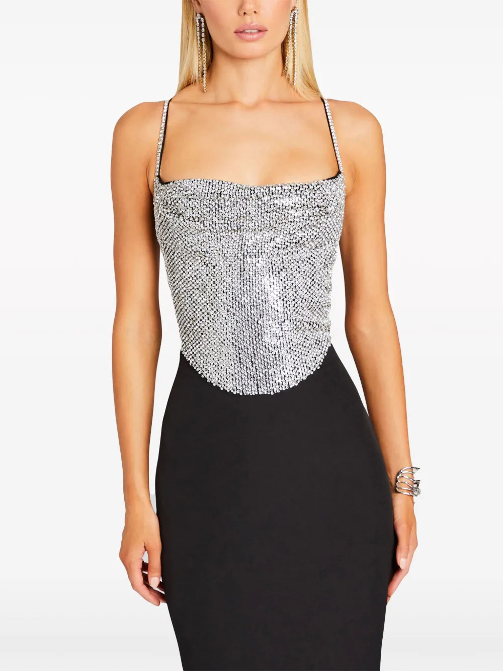 RETROFETE JAZLYN CRYSTAL-EMBELLISHED MAXI DRESS