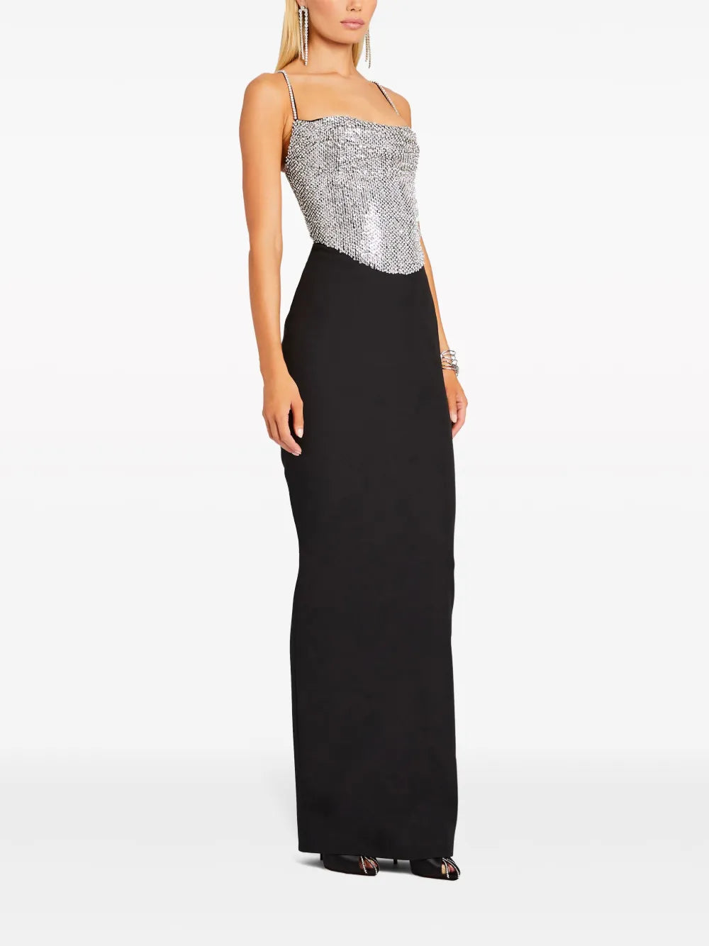 RETROFETE JAZLYN CRYSTAL-EMBELLISHED MAXI DRESS