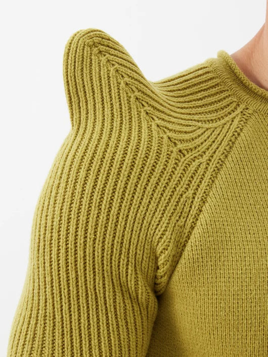 RICK OWENS CASHMERE PUFF SHOULDER SWEATER