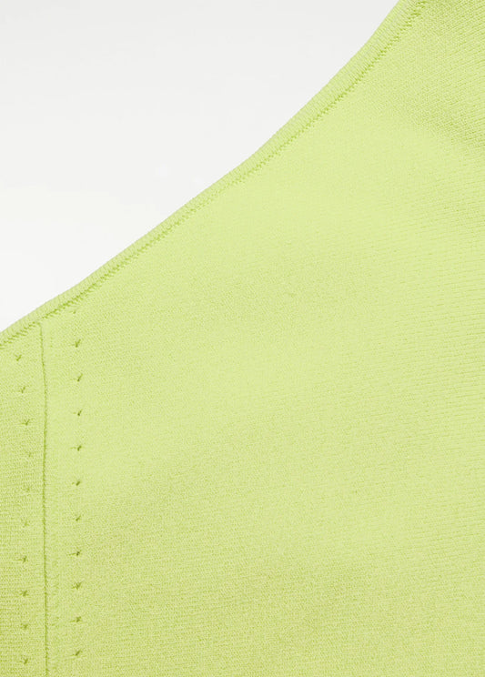 ROLAND MOURET ASYMMETRIC KNIT MIDI DRESS