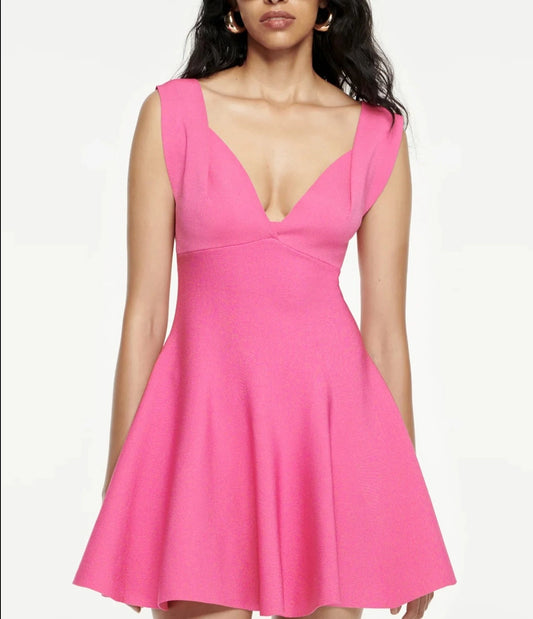 ROLAND MOURET KNIT MINI DRESS