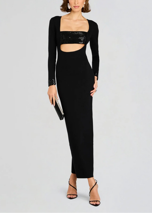 RETROFETE RAELLE EMBELLISHED KNIT DRESS