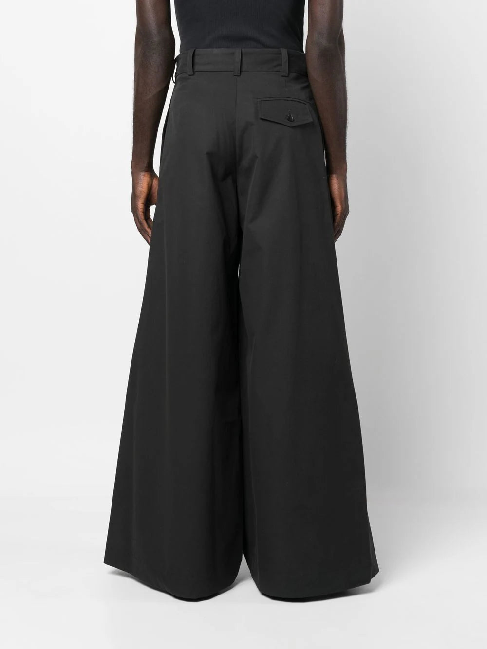 S.S. DALEY ALEXANDER PLEATED COTTON WIDE-LEG TROUSERS