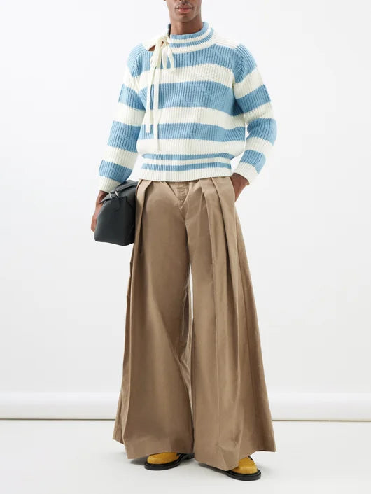 S.S. DALEY LAWRENCE TIE-NECK MERINO SWEATER