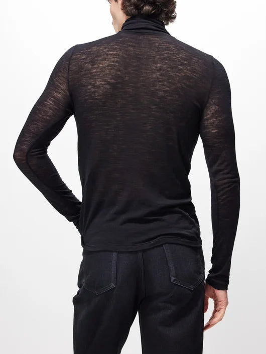 SAINT LAURENT EMBROIDERED ROLL NECK SWEATER