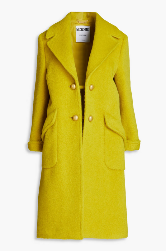 MOSCHINO ALPACA-BLEND BRUSHED FELT COAT
