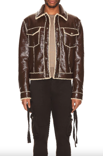 AMIRI FAUX FUR LINED TRUCKER