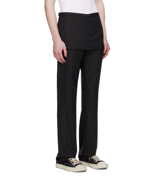 ACNE STUDIOS LAYERED PINSTIPE PANT