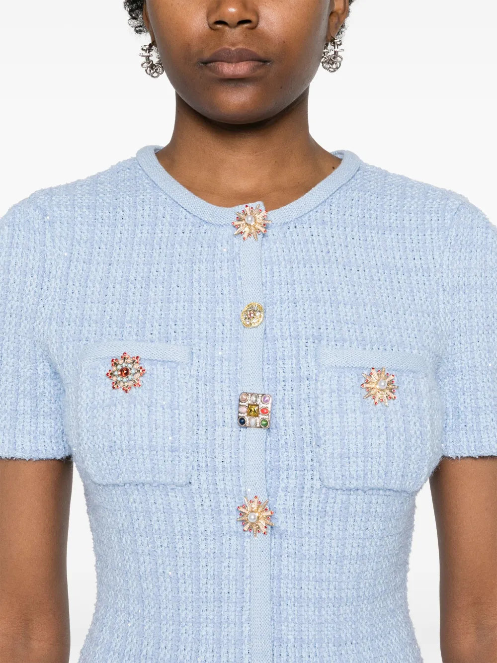SELF-PORTRAIT KNIT MINI DRESS