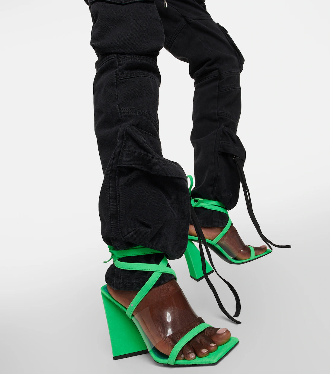 THE ATTICO ISA SUEDE SANDALS