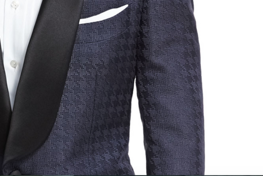 TOM FORD SILK HOUNDSTOOTH PRINT DINNER JACKET
