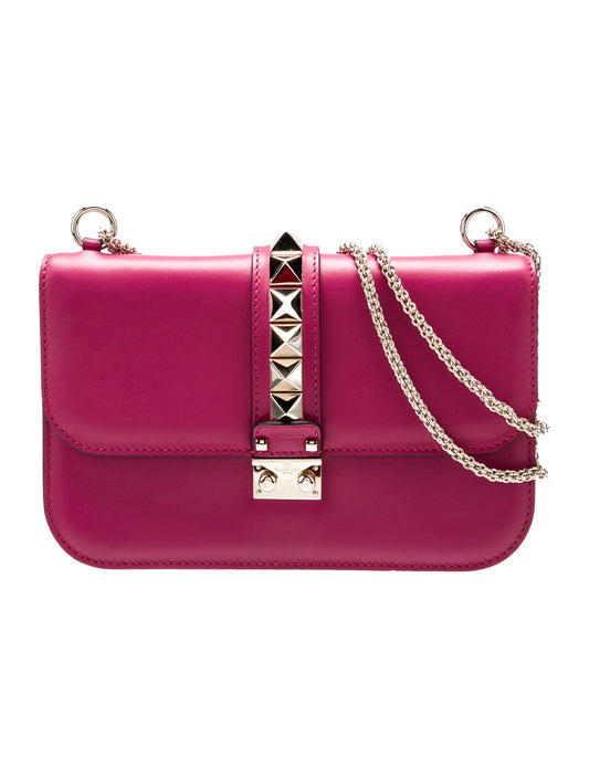 VALENTINO GARAVANI VITELLO GLAM ROCKSTUD SHOULDER BAG