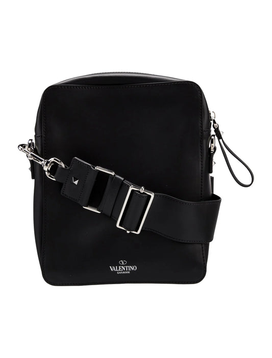 VALENTINO LEATHER MESSENGER BAG