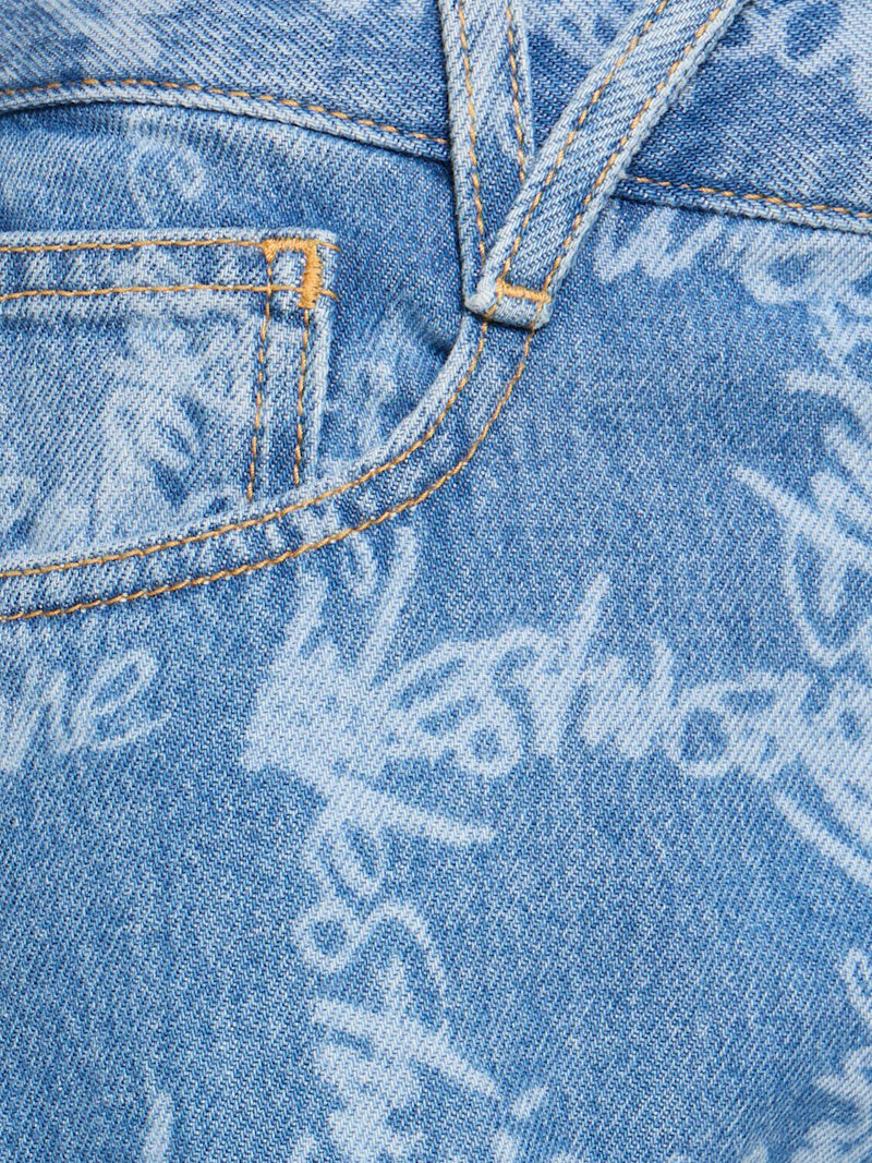 VIVIENNE WESTWOOD RAY LOGO HIGH RISE STRAIGHT JEANS