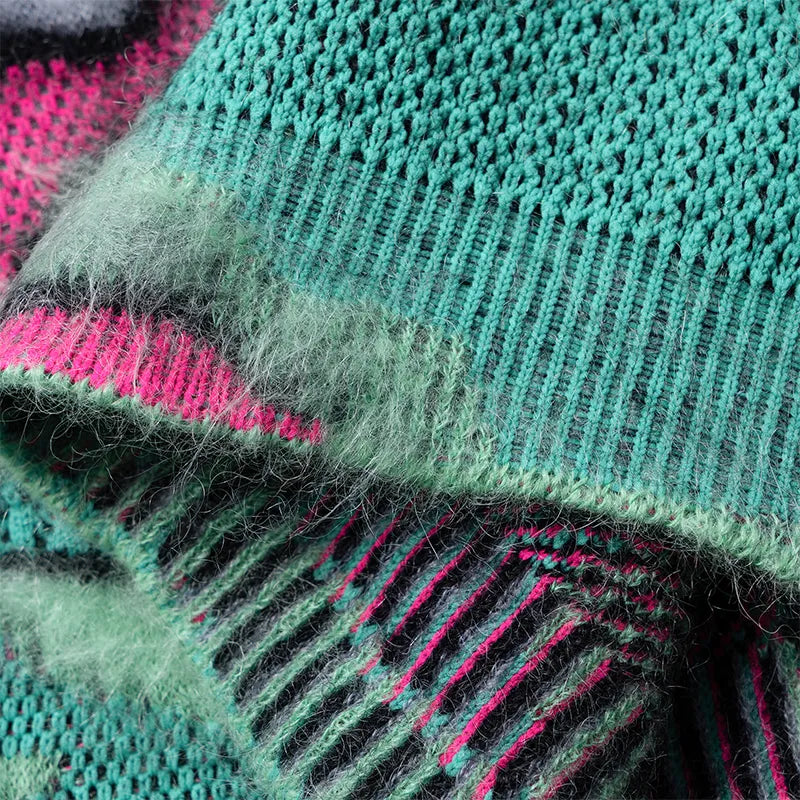 LOEWE MOHAIR AND WOOL BLEND CAMO SWEATER