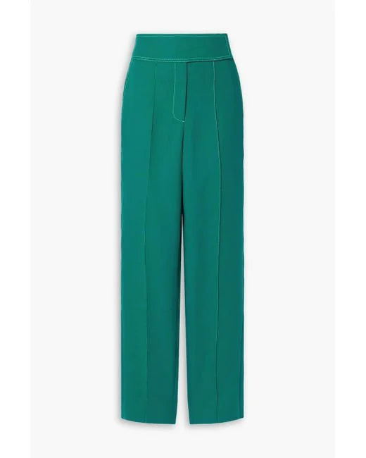 CHRISTOPHER JOHN ROGERS CREPE STRAIGHT LEG PANTS