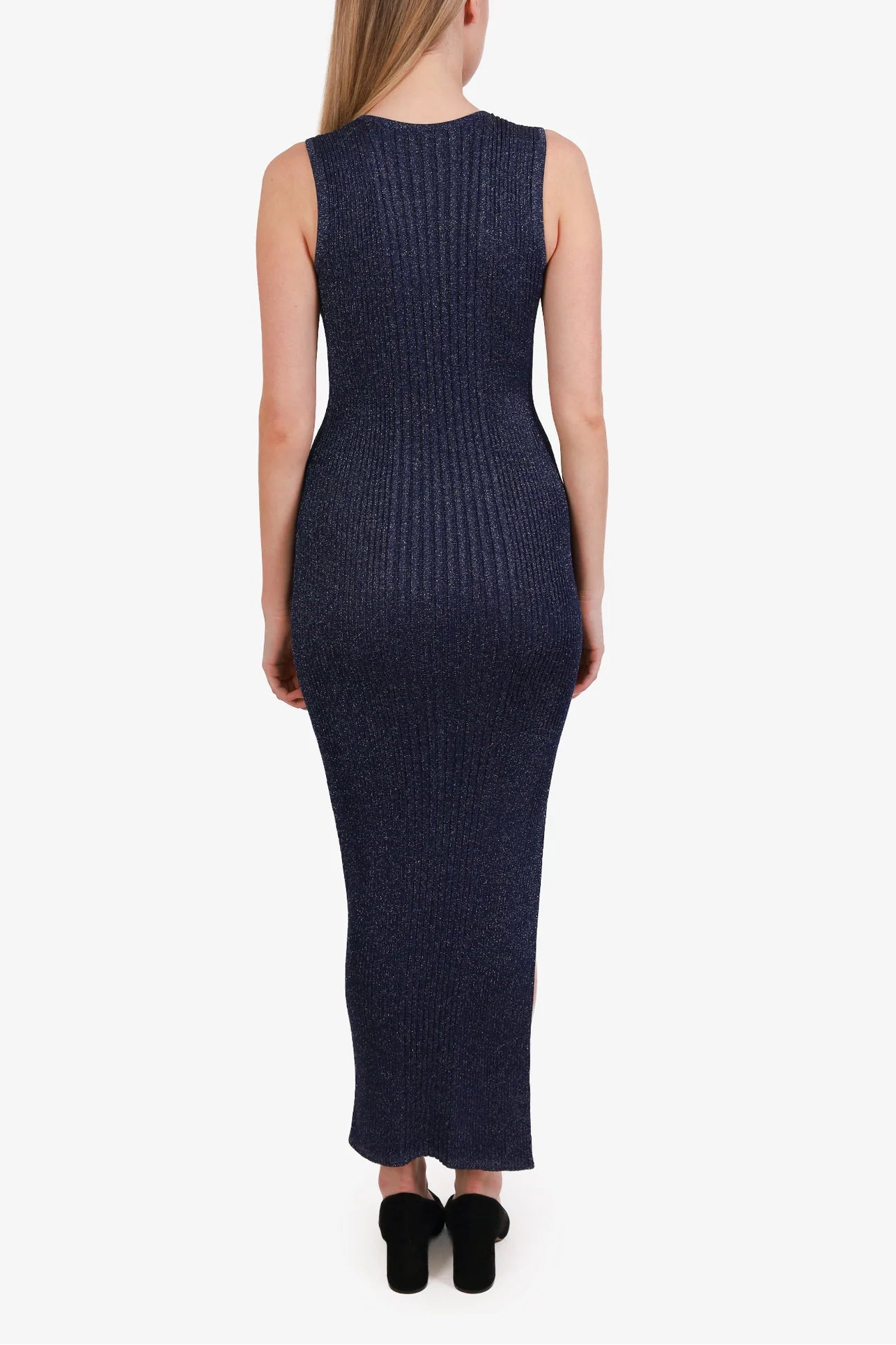 LOEWE ANAGRAM LUREX KNIT DRESS